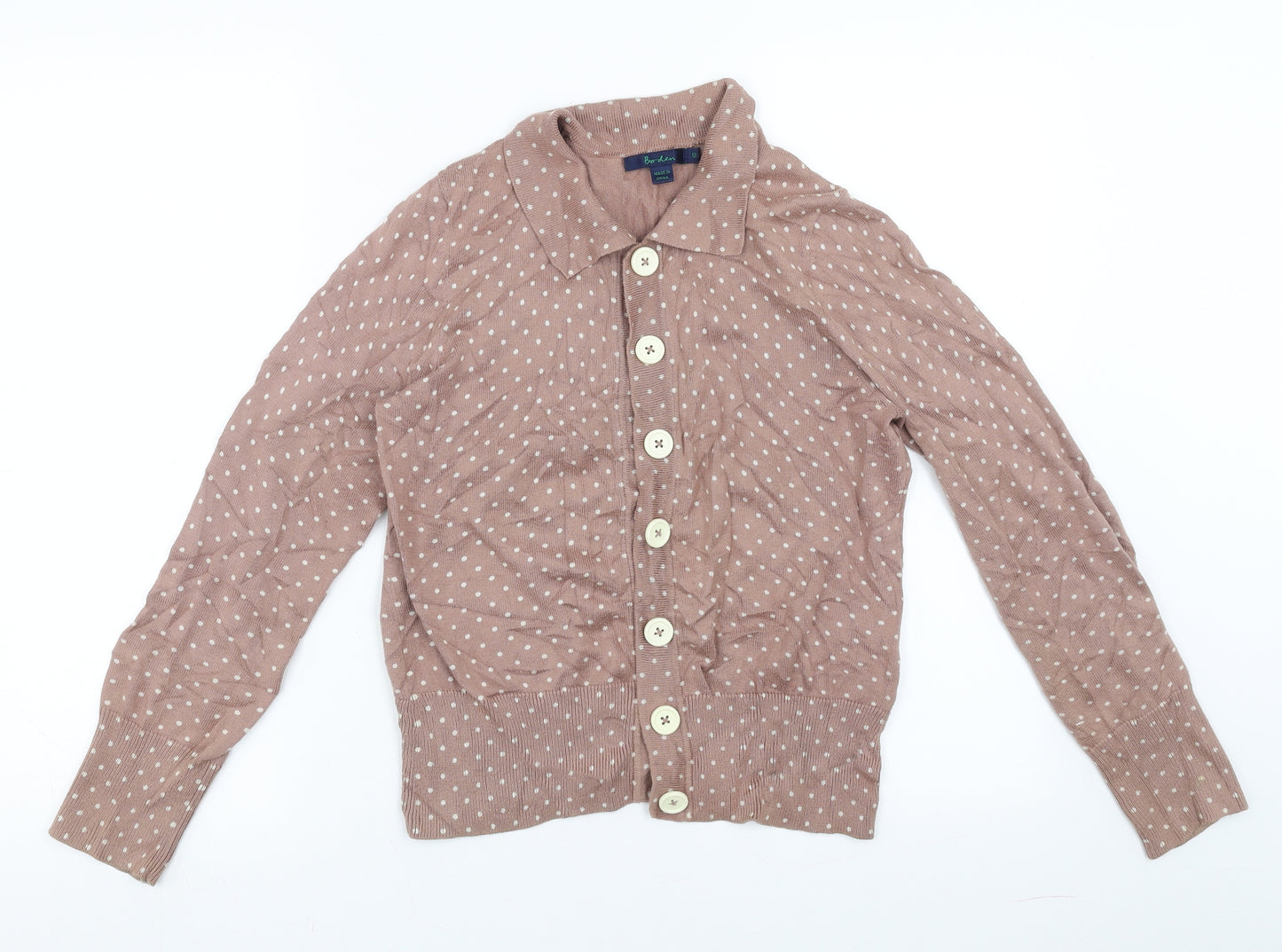 Boden Womens Brown Polka Dot  Cardigan Jumper Size 10
