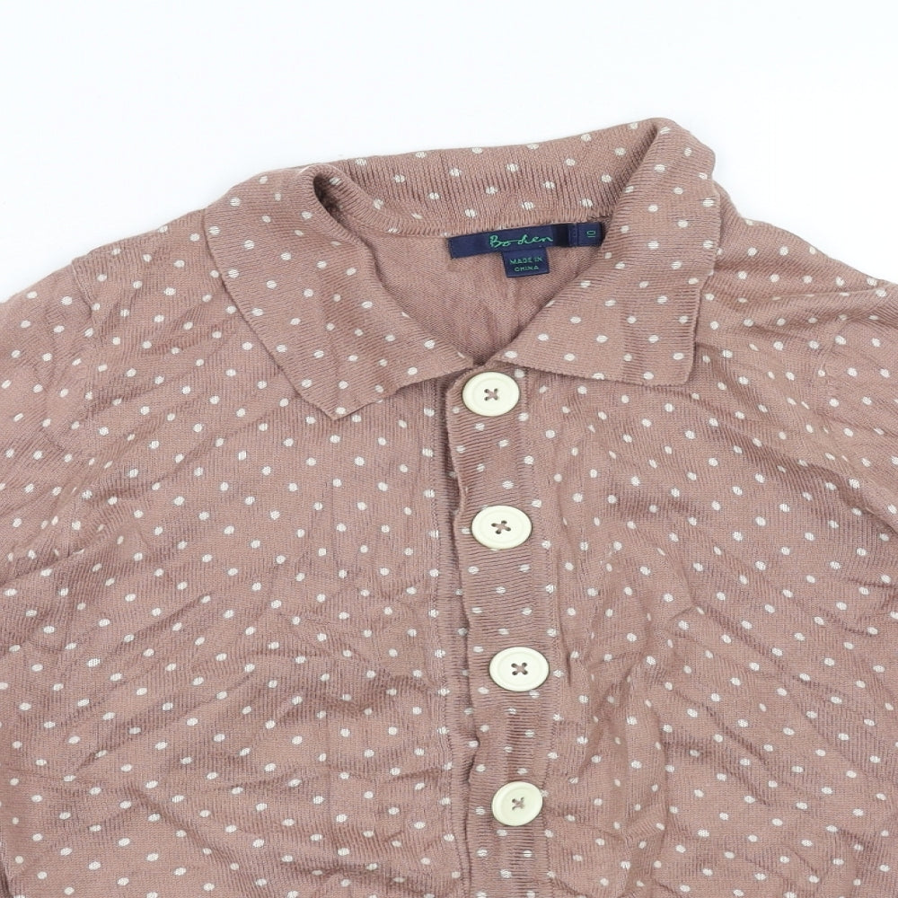 Boden Womens Brown Polka Dot  Cardigan Jumper Size 10