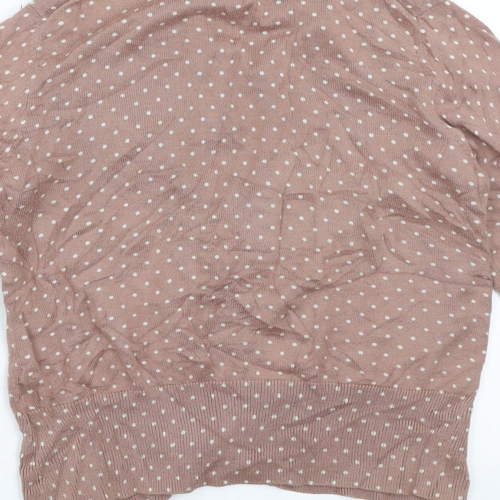 Boden Womens Brown Polka Dot  Cardigan Jumper Size 10