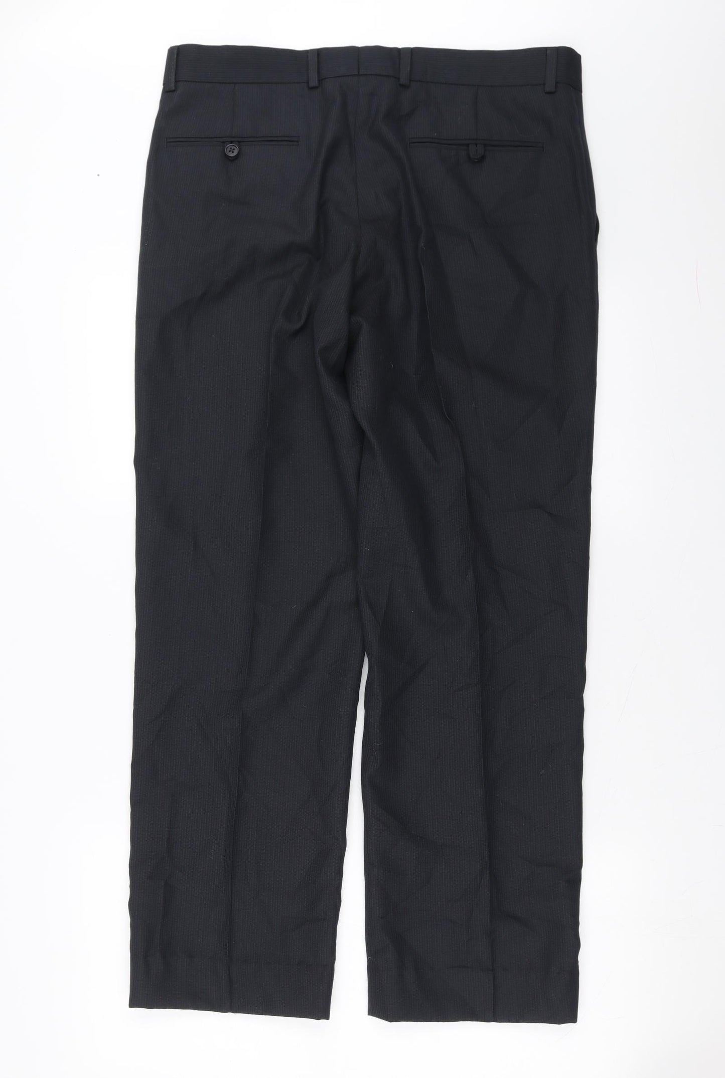 F&F Mens Grey Striped  Trousers  Size 34 in L29 in