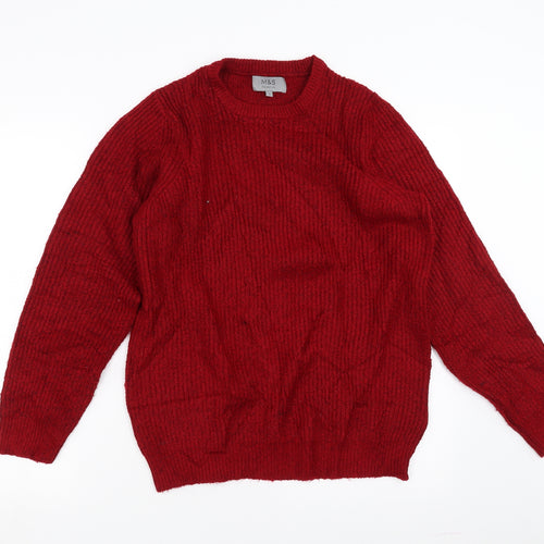 Marks and Spencer Mens Red   Pullover Jumper Size S