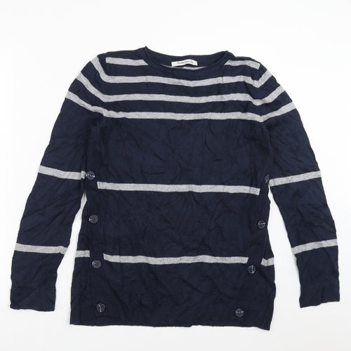 Betty Barclay Womens Blue Striped  Pullover Jumper Size 12