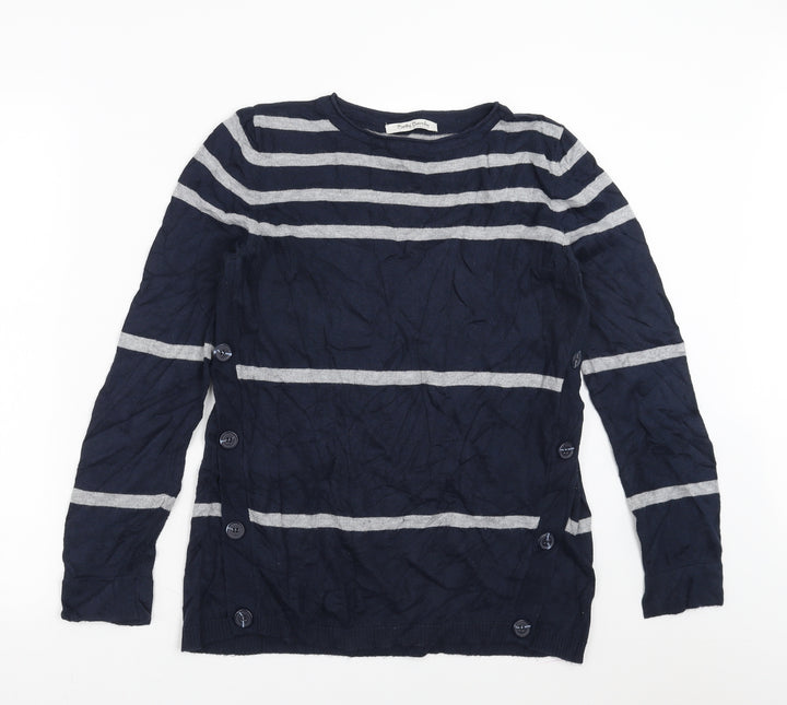 Betty Barclay Womens Blue Striped  Pullover Jumper Size 12