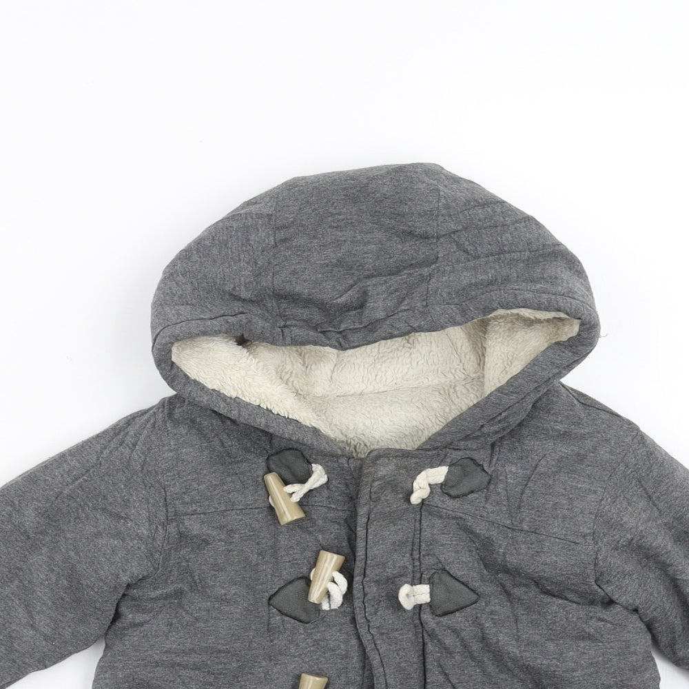 George Boys Grey   Jacket  Size 12-18 Months  - fleece lined