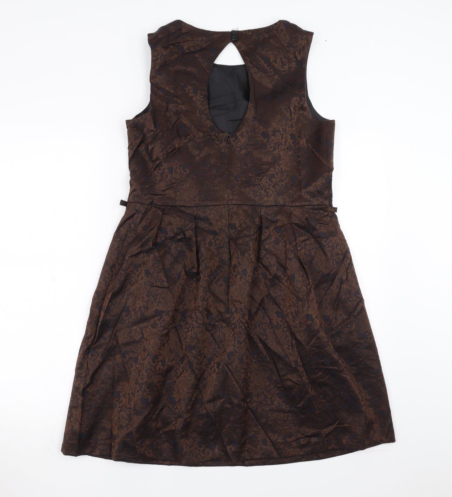 F&F Womens Brown Floral  Shift  Size 14