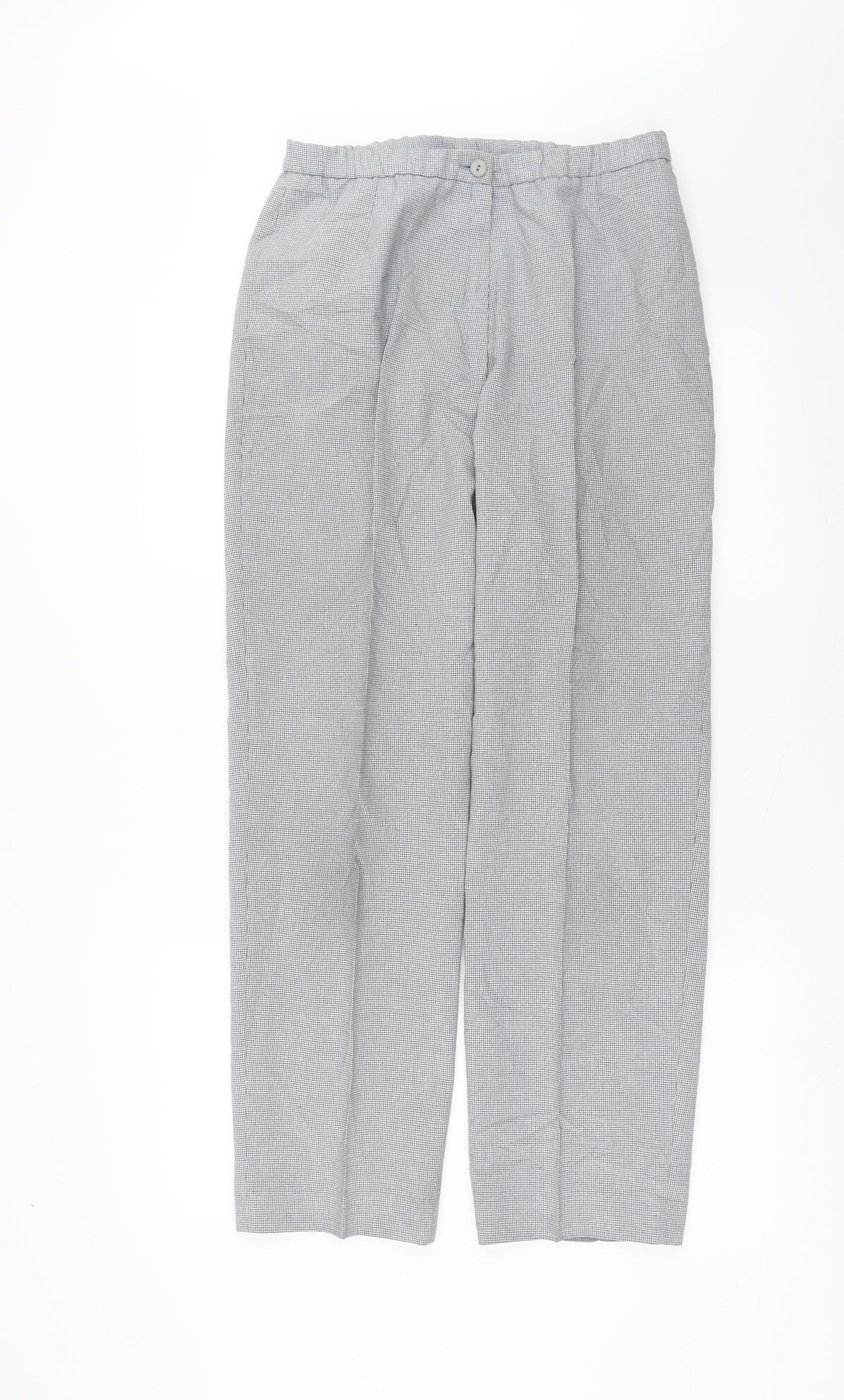 Eastex Womens Grey Houndstooth  Trousers  Size 16 L28 in