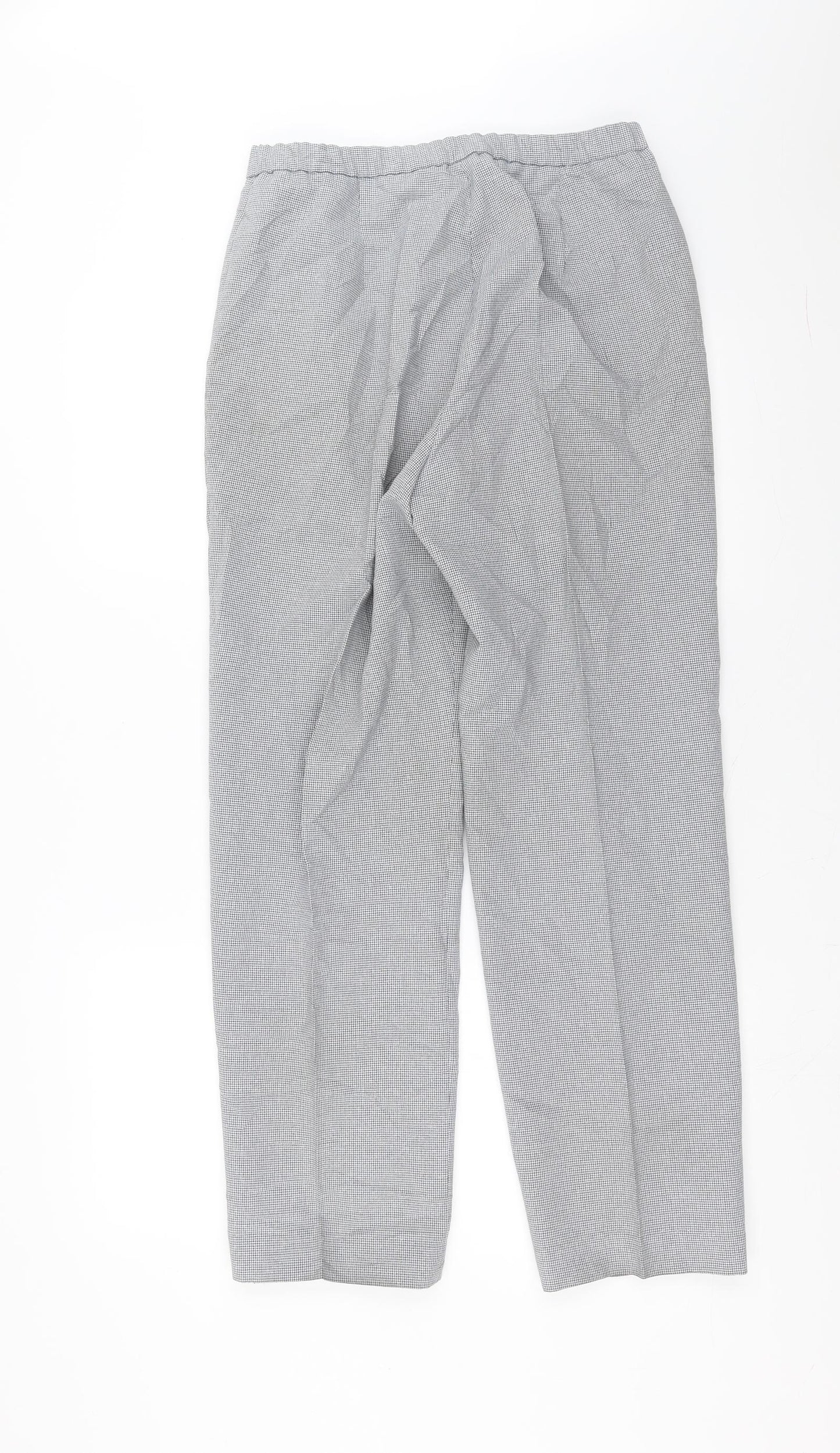 Eastex Womens Grey Houndstooth  Trousers  Size 16 L28 in