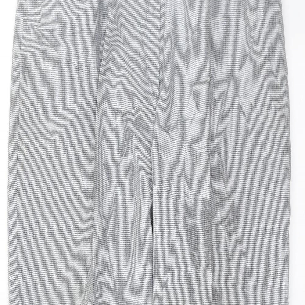 Eastex Womens Grey Houndstooth  Trousers  Size 16 L28 in