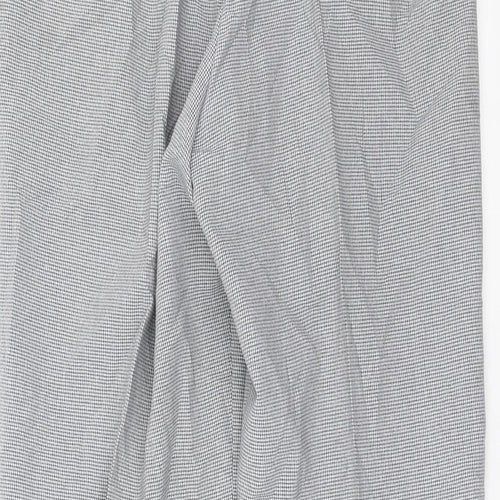 Eastex Womens Grey Houndstooth  Trousers  Size 16 L28 in