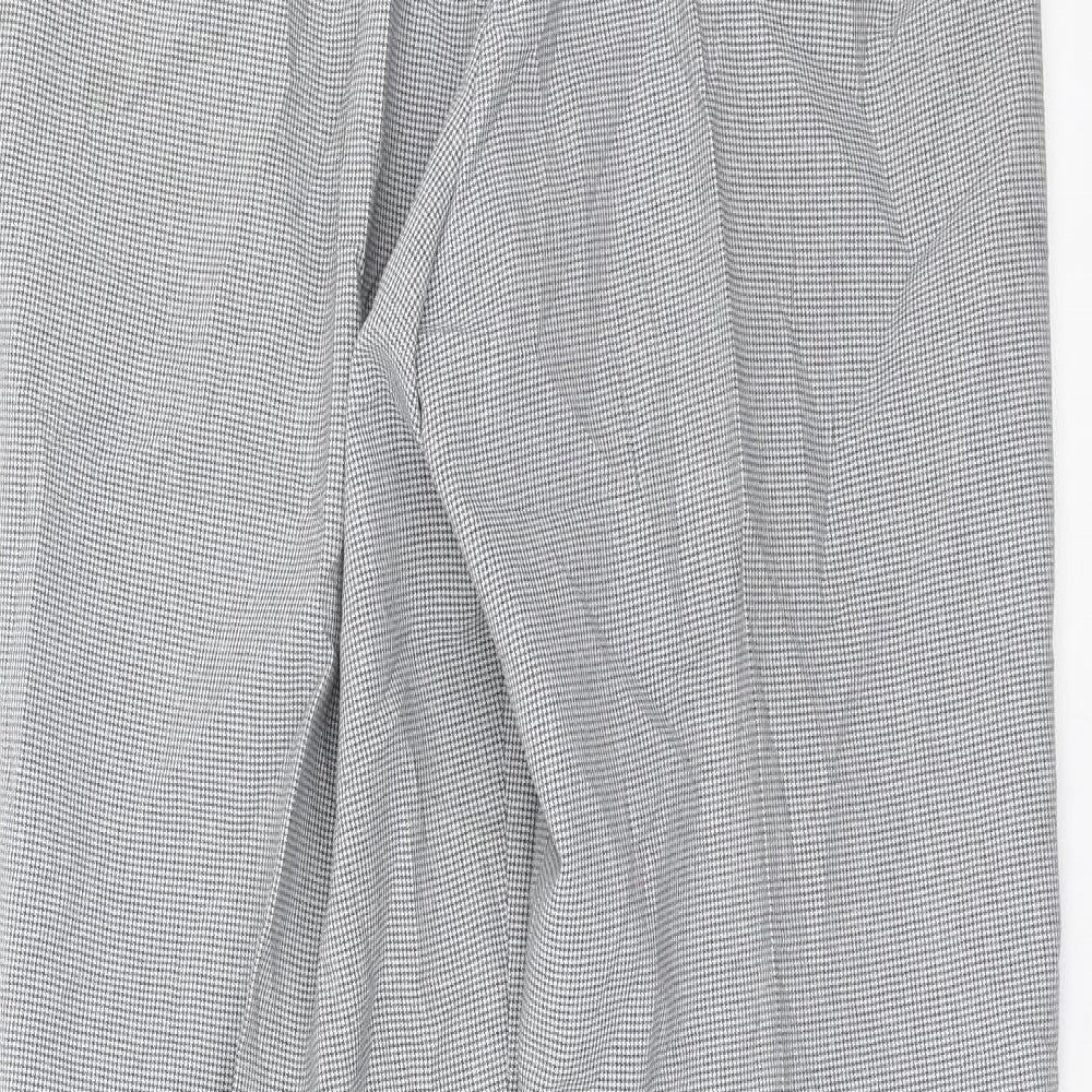 Eastex Womens Grey Houndstooth  Trousers  Size 16 L28 in