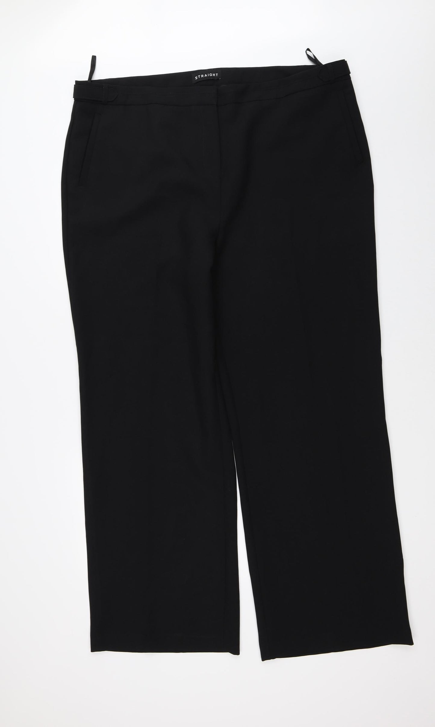 Peacocks Womens Black   Trousers  Size 20 L30 in