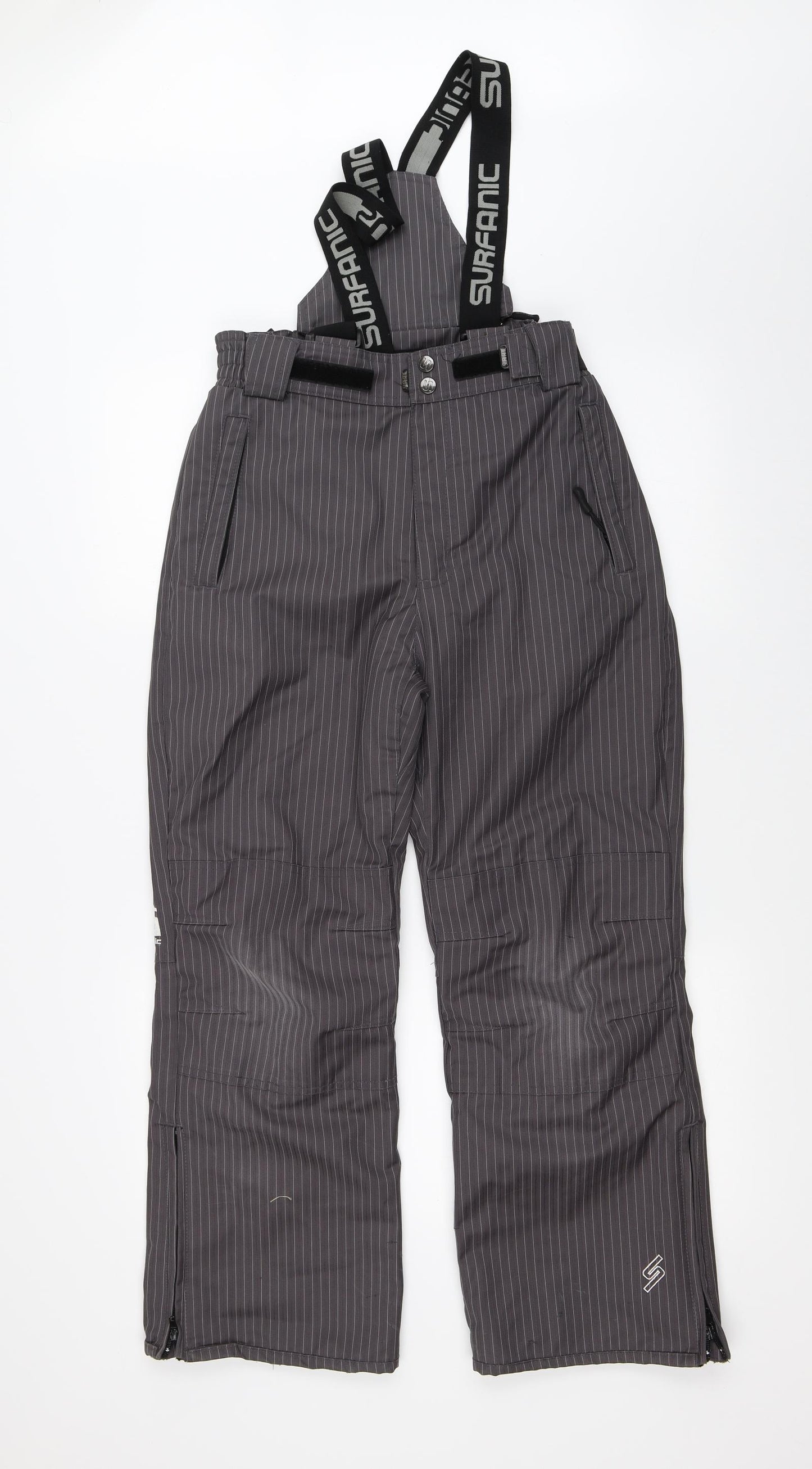 Surfanic Mens Brown Striped  Rain Trousers Trousers Size S L26 in - Salopettes