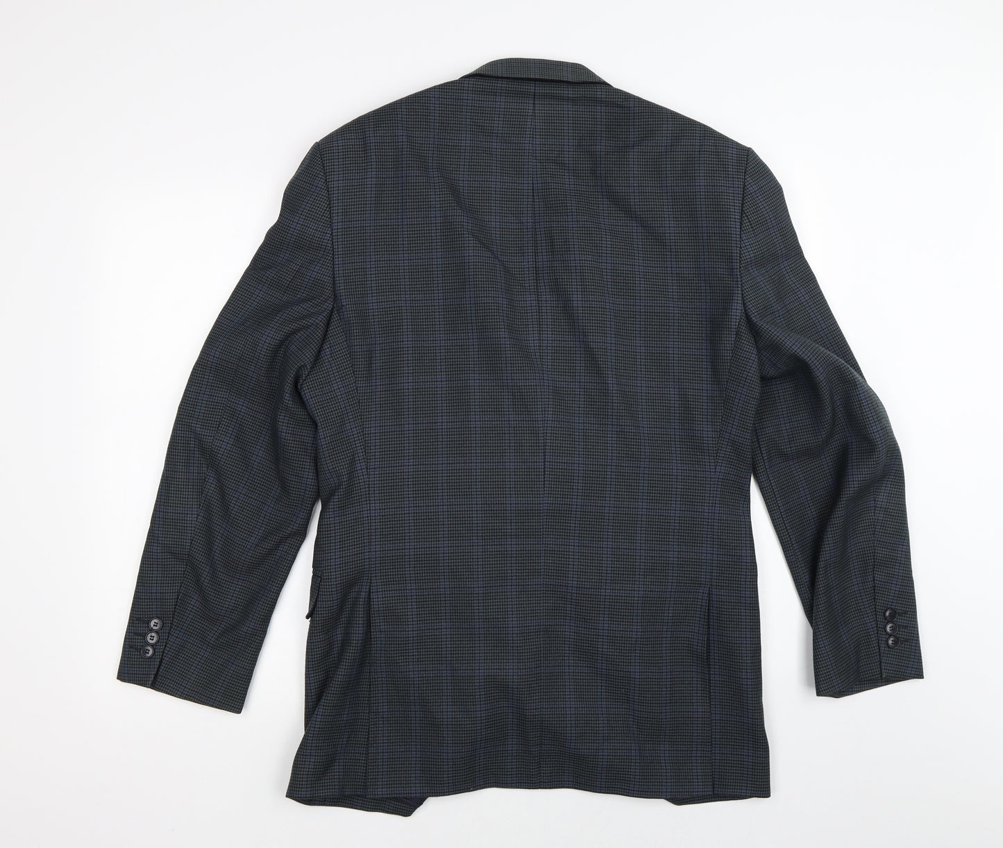 Marks and Spencer Mens Blue Check  Jacket Suit Jacket Size 38