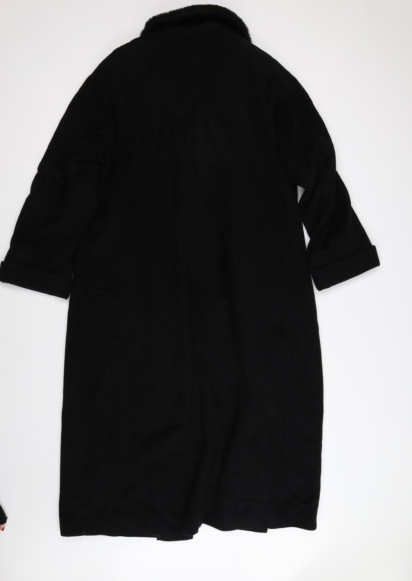 Marks and Spencer Womens Black   Overcoat Coat Size 14