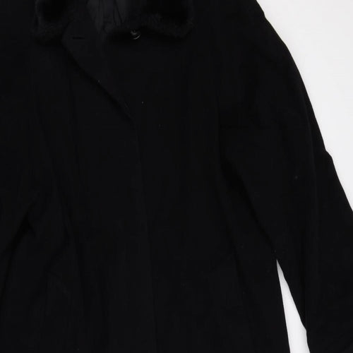 Marks and Spencer Womens Black   Overcoat Coat Size 14