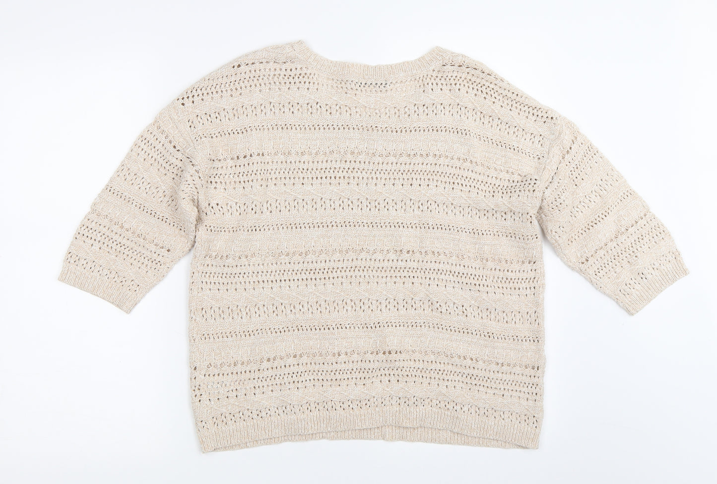 M&Co Womens Beige   Pullover Jumper Size 14