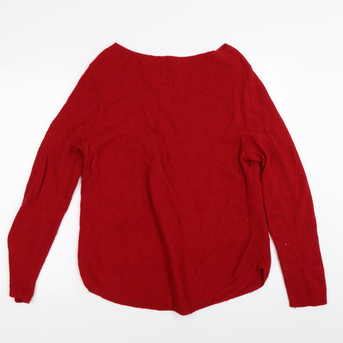 John Lewis Womens Red   Pullover Jumper Size 12