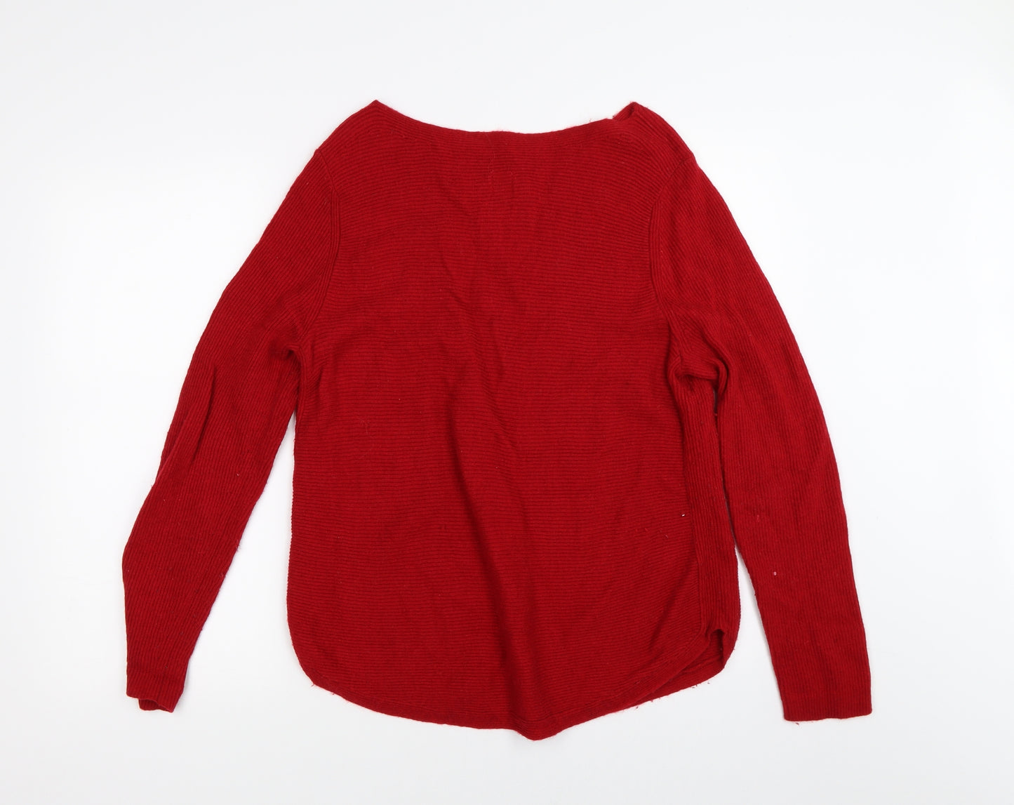 John Lewis Womens Red   Pullover Jumper Size 12