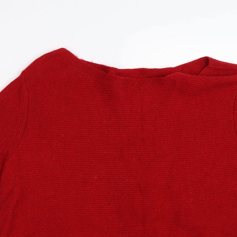 John Lewis Womens Red   Pullover Jumper Size 12