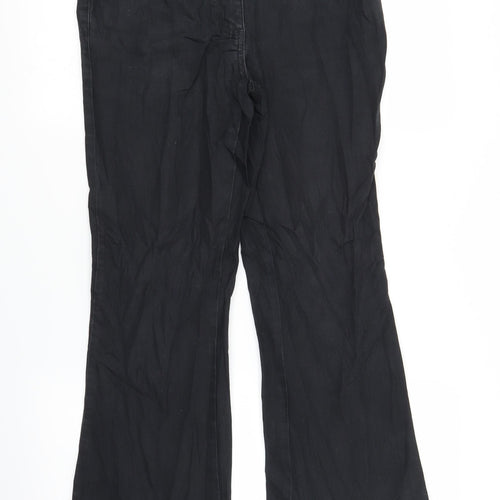 Papaya Womens Black  Denim Flared Jeans Size 8 L25 in