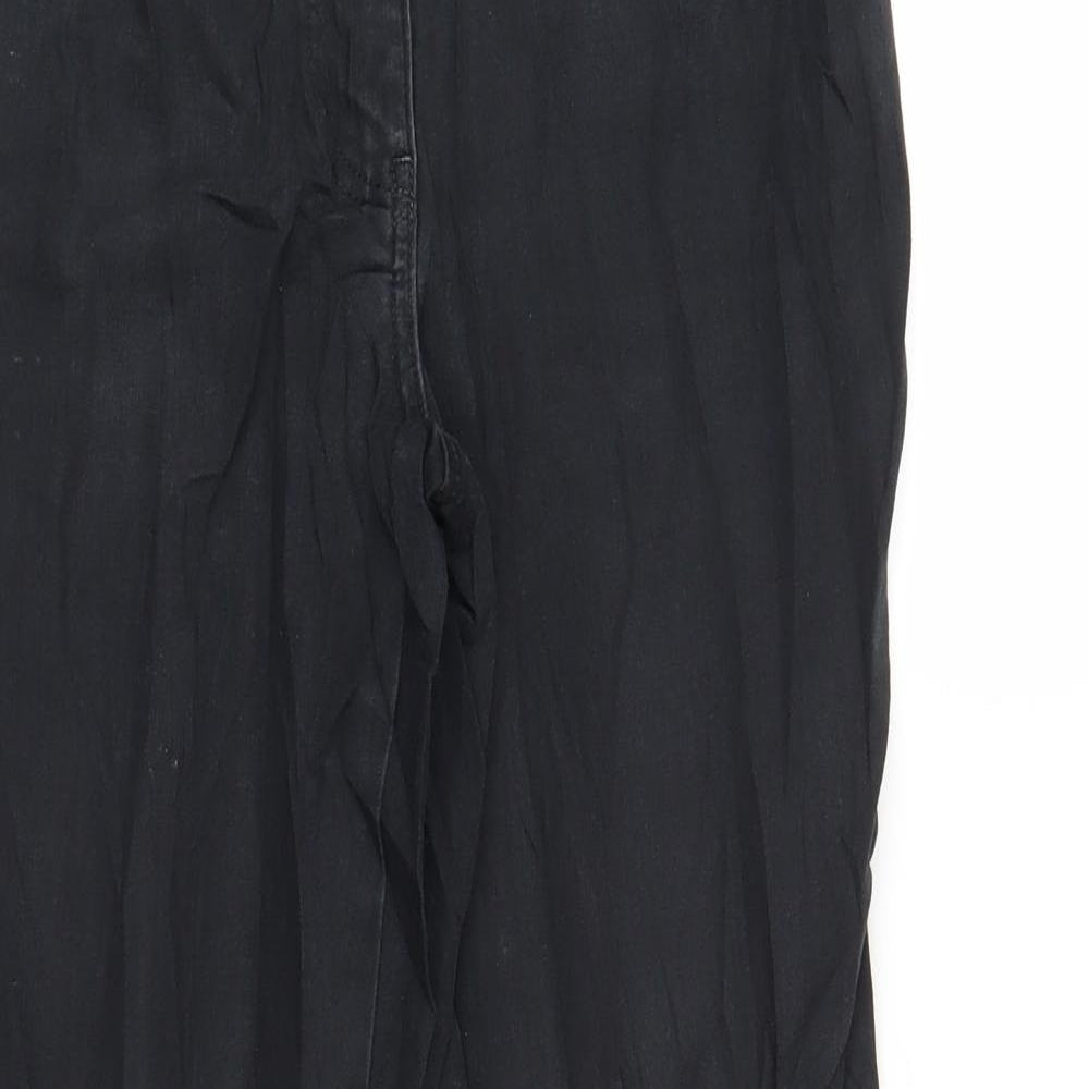Papaya Womens Black  Denim Flared Jeans Size 8 L25 in