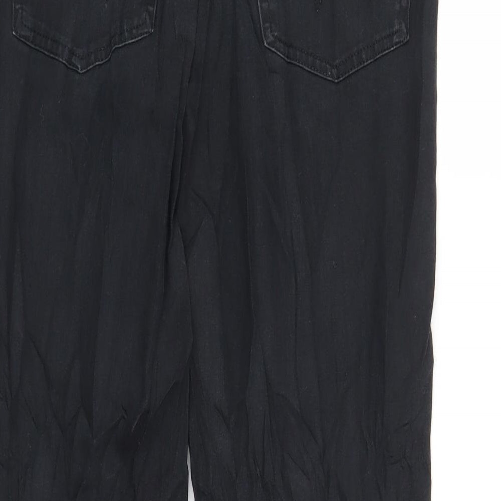 Papaya Womens Black  Denim Flared Jeans Size 8 L25 in