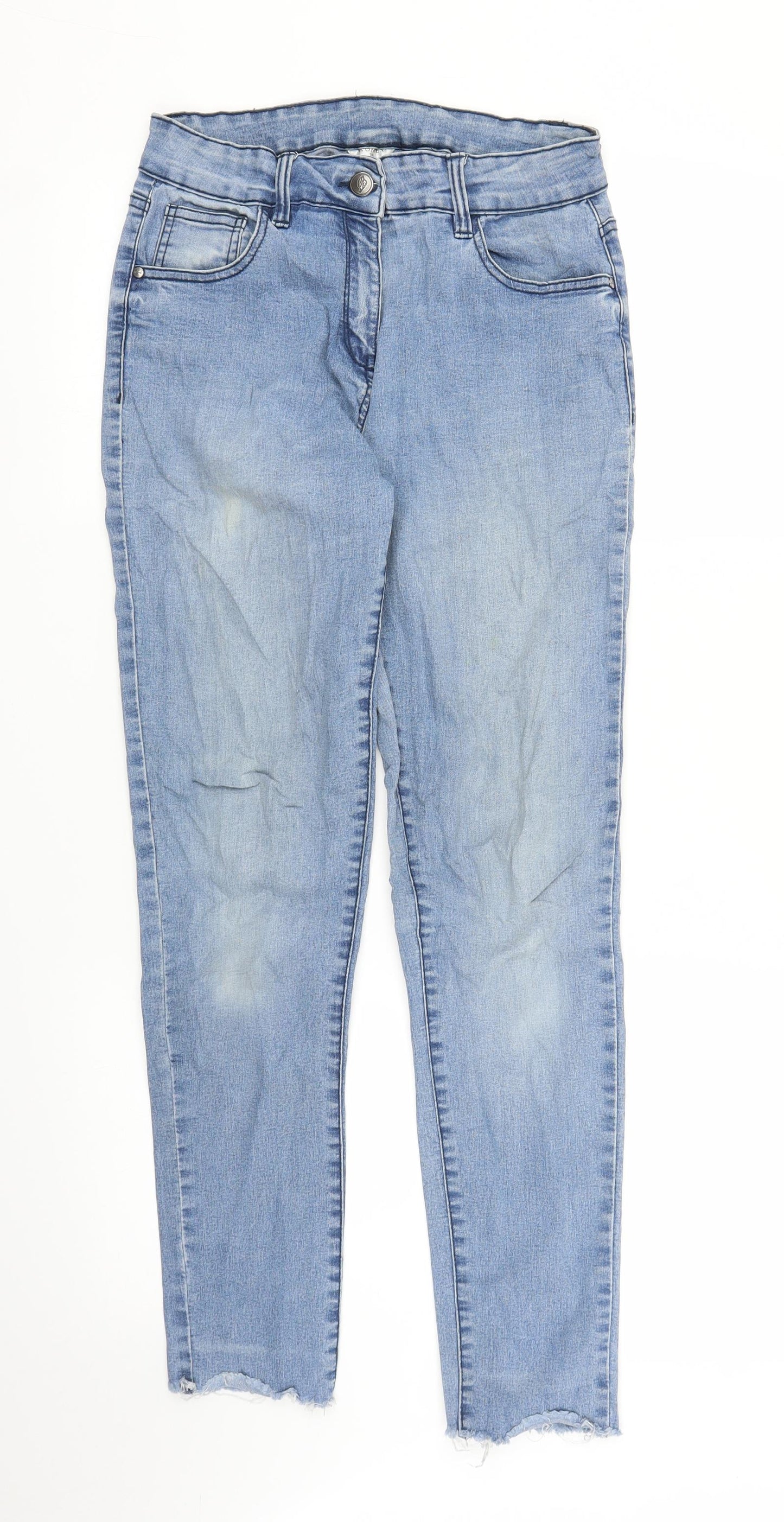 Preworn Womens Blue  Denim Mom Jeans Size 10 L27 in