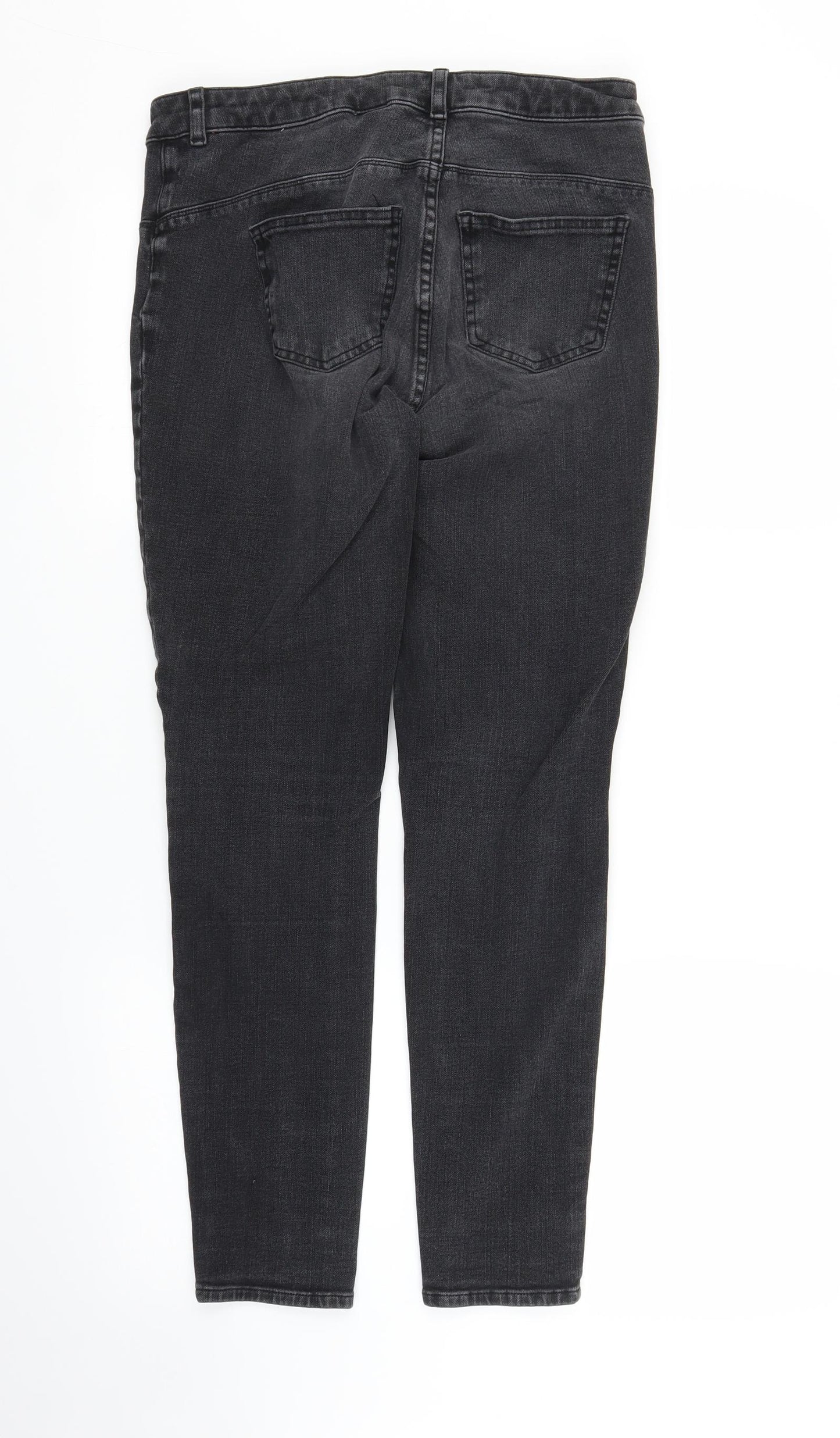 NEXT Womens Black  Denim Skinny Jeans Size 14 L26 in