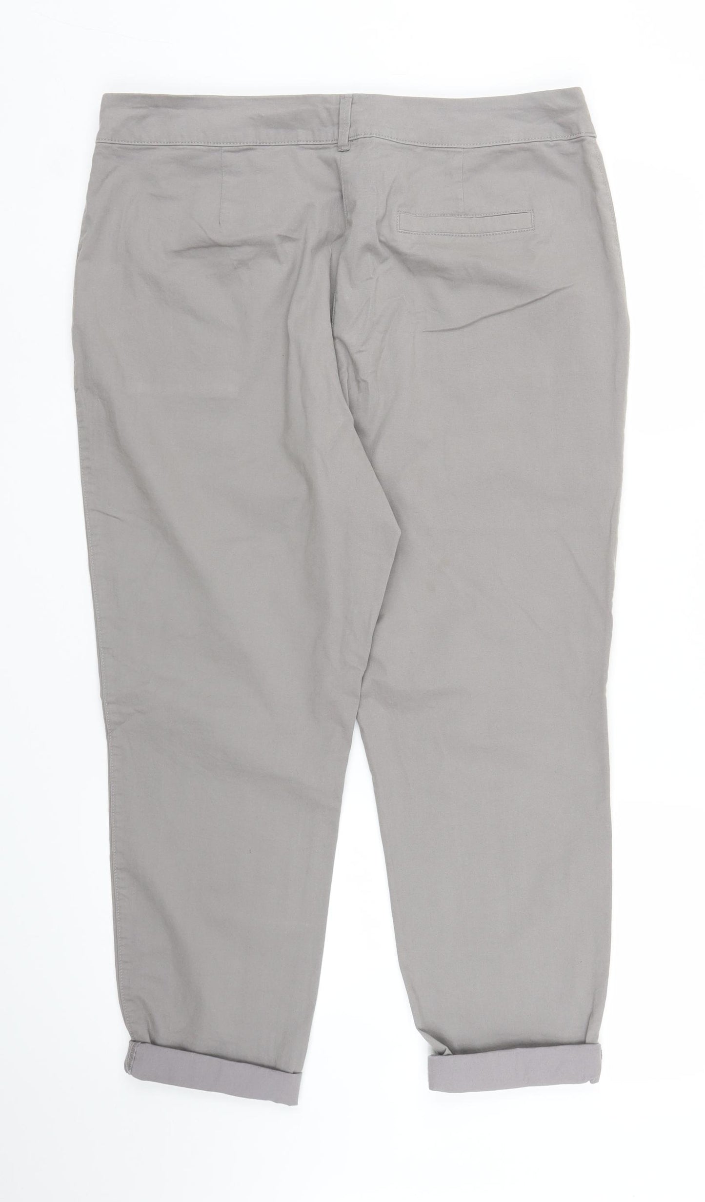 TU Womens Grey   Capri Trousers Size 16 L24 in