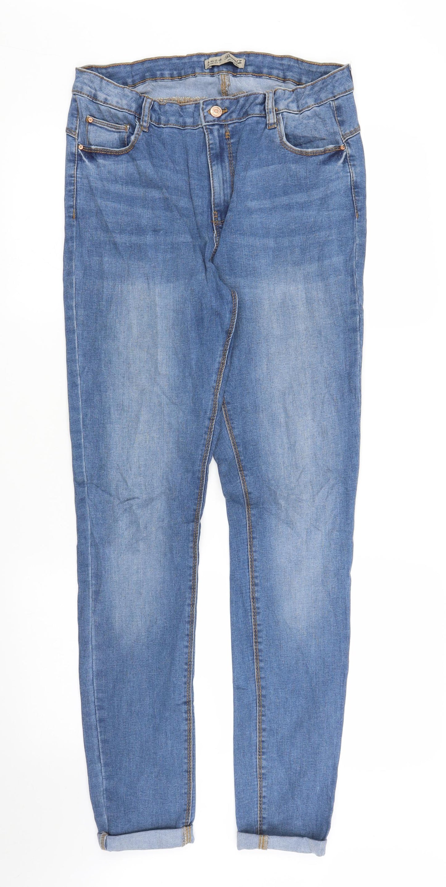 Primark Womens Blue  Denim Skinny Jeans Size 16 L30 in