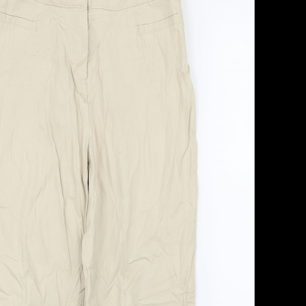M&S Womens Beige   Capri Trousers Size 14 L22 in