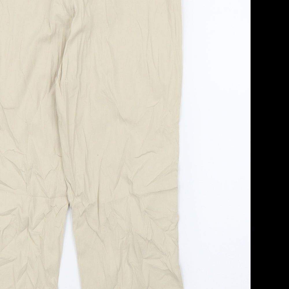 M&S Womens Beige   Capri Trousers Size 14 L22 in