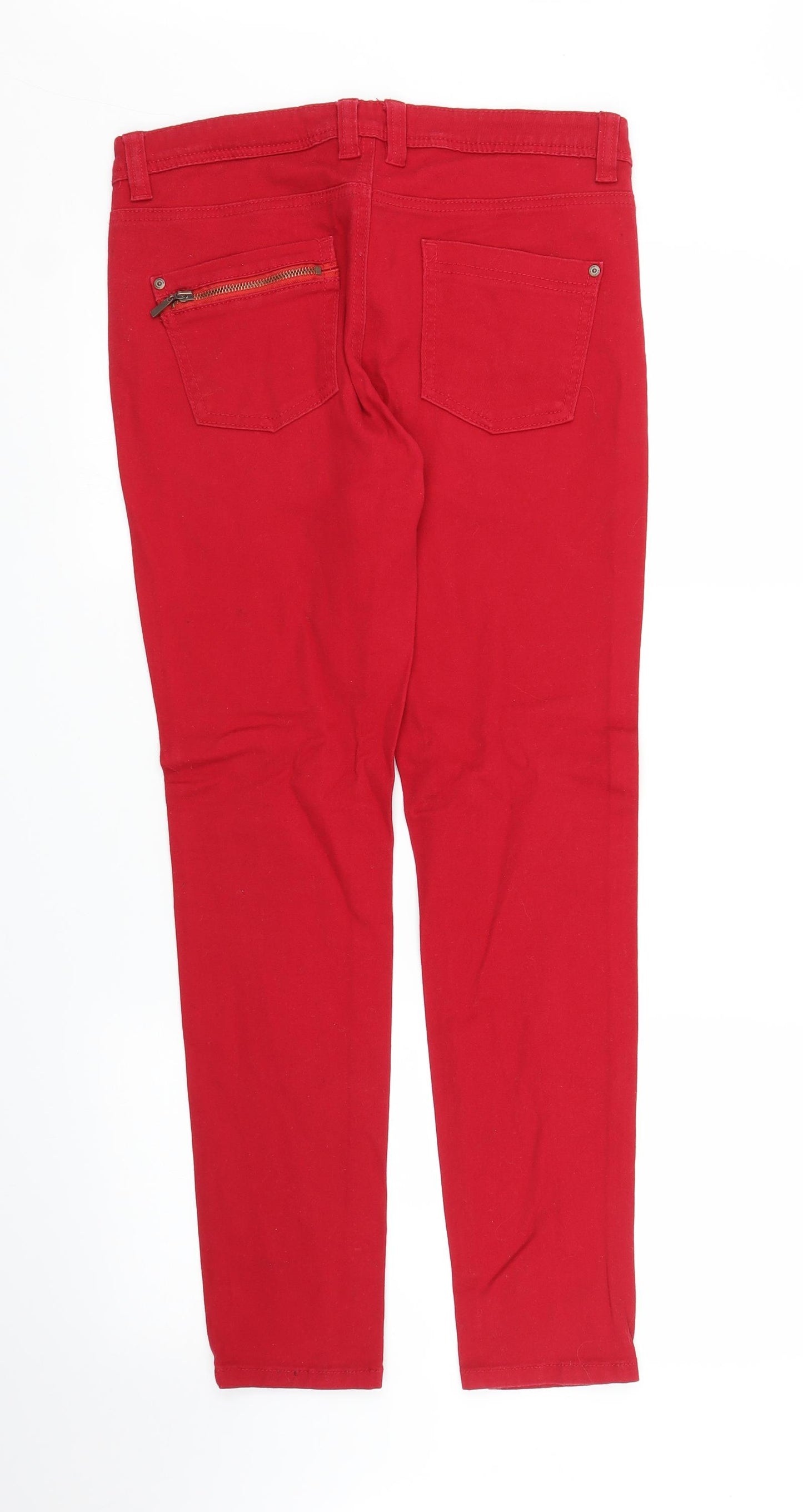 NEXT Womens Red  Denim Skinny Jeans Size 10 L28 in