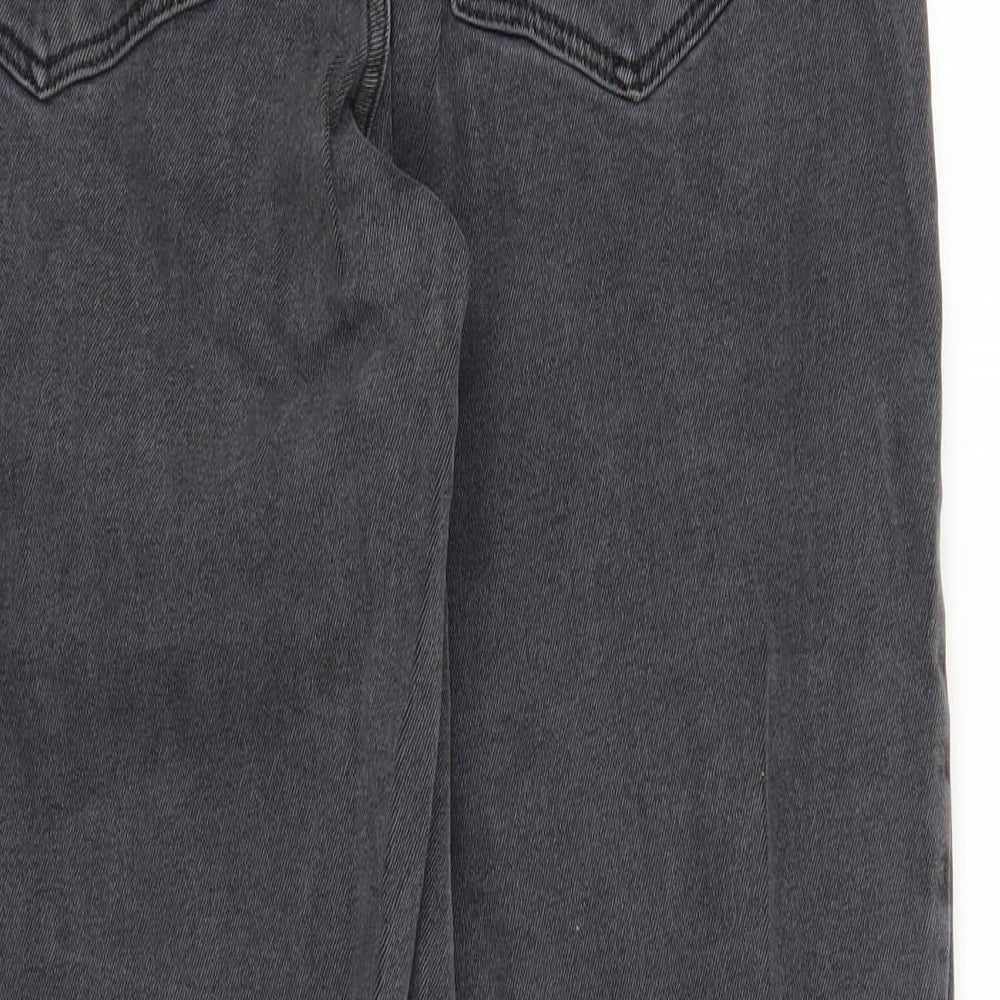 New Look Womens Grey  Denim Mom Jeans Size 10 L26 in