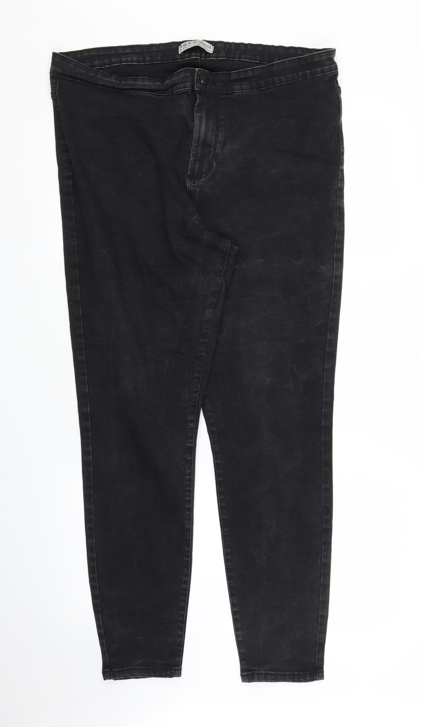 Primark Womens Black  Denim Skinny Jeans Size 20 L28 in