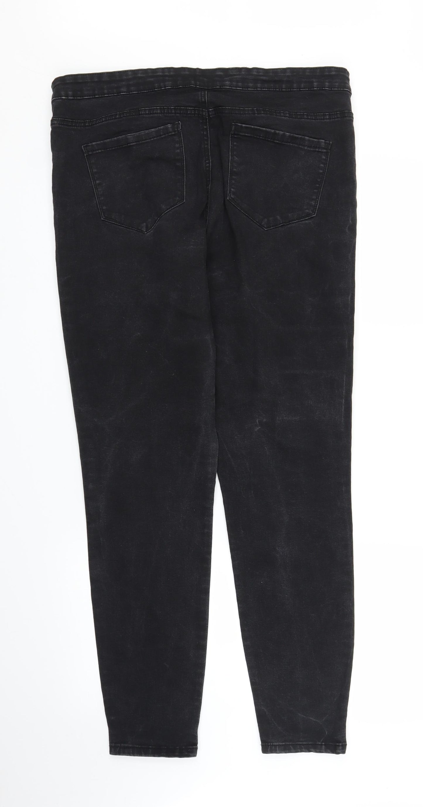 Primark Womens Black  Denim Skinny Jeans Size 20 L28 in