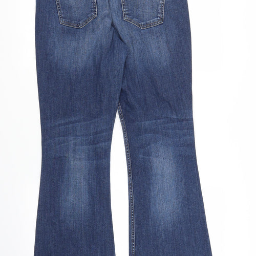 Red Herring Womens Blue  Denim Flared Jeans Size 16 L31 in
