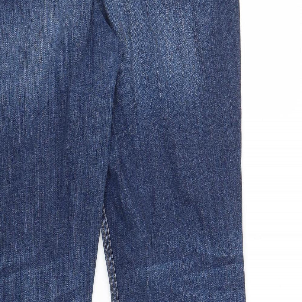 Red Herring Womens Blue  Denim Flared Jeans Size 16 L31 in