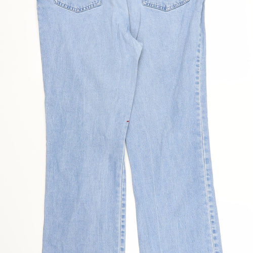 M&S Womens Blue  Denim Mom Jeans Size 16 L30 in