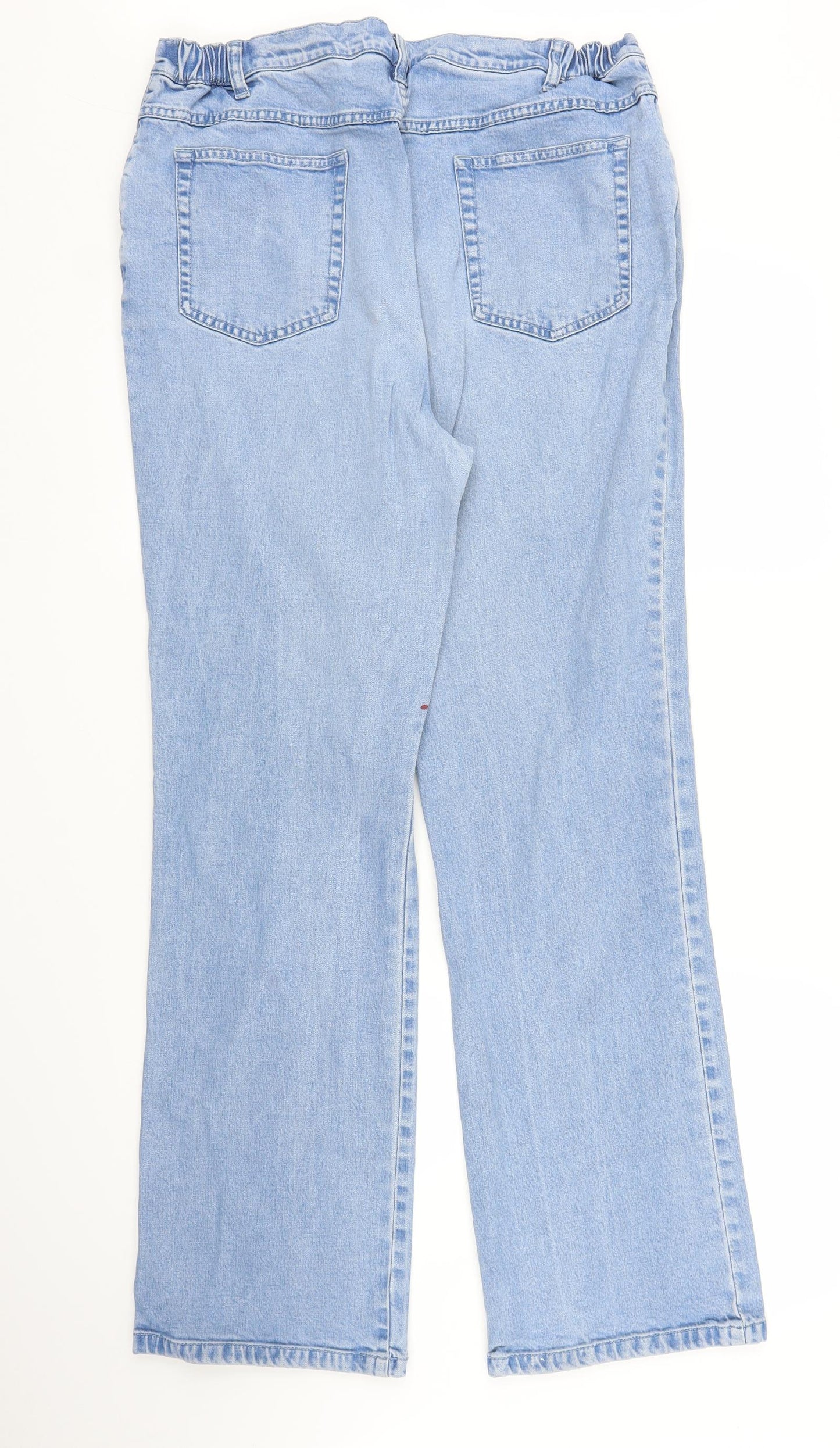 M&S Womens Blue  Denim Mom Jeans Size 16 L30 in