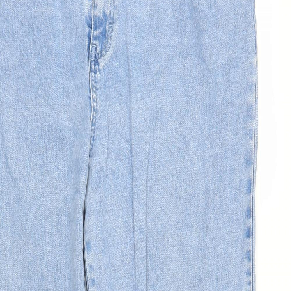 M&S Womens Blue  Denim Mom Jeans Size 16 L30 in
