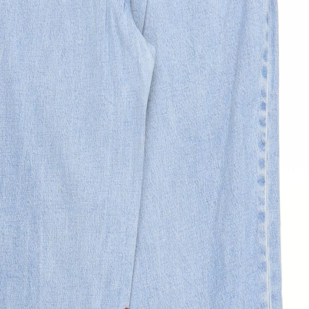 M&S Womens Blue  Denim Mom Jeans Size 16 L30 in
