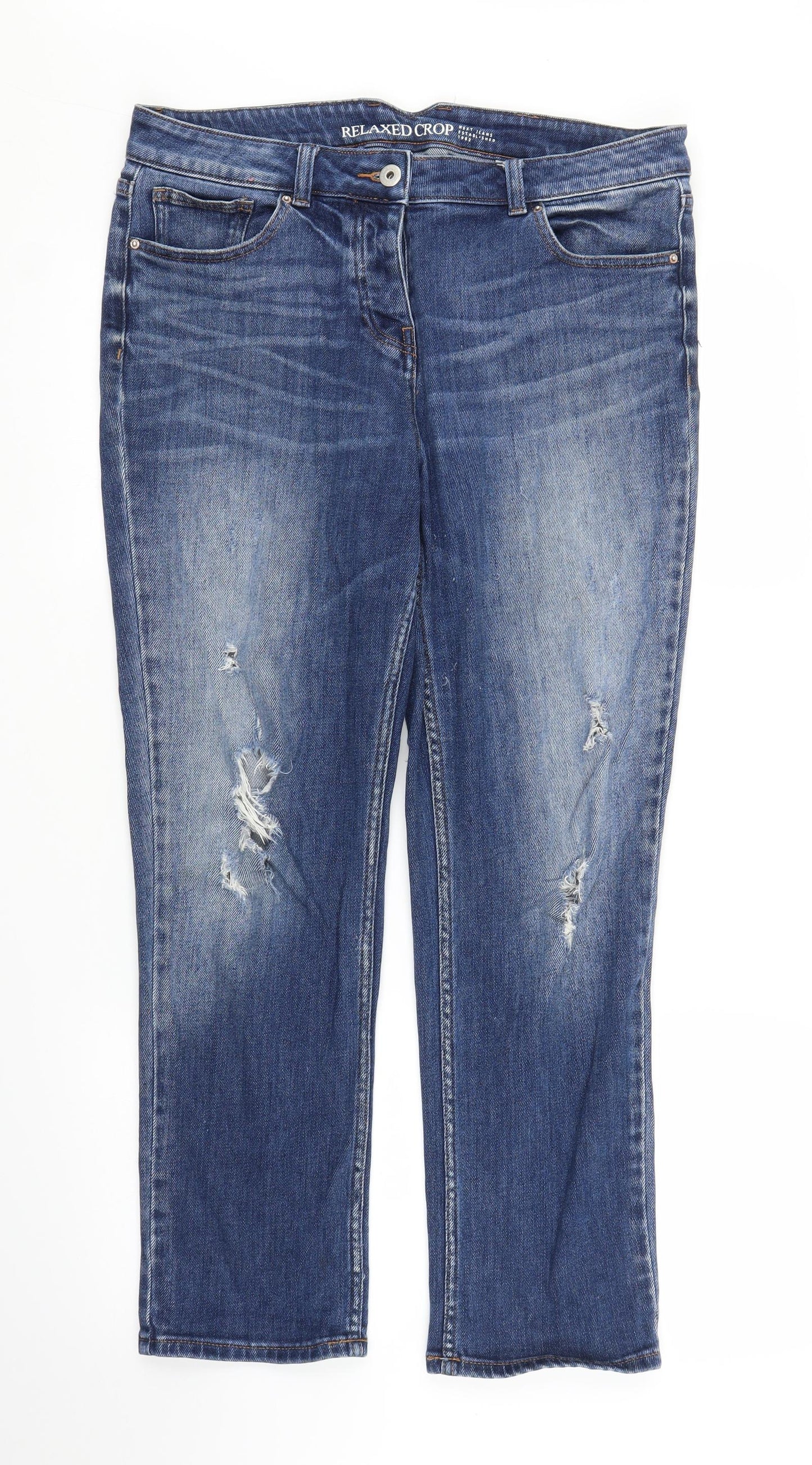 NEXT Womens Blue  Denim Straight Jeans Size 12 L27.5 in