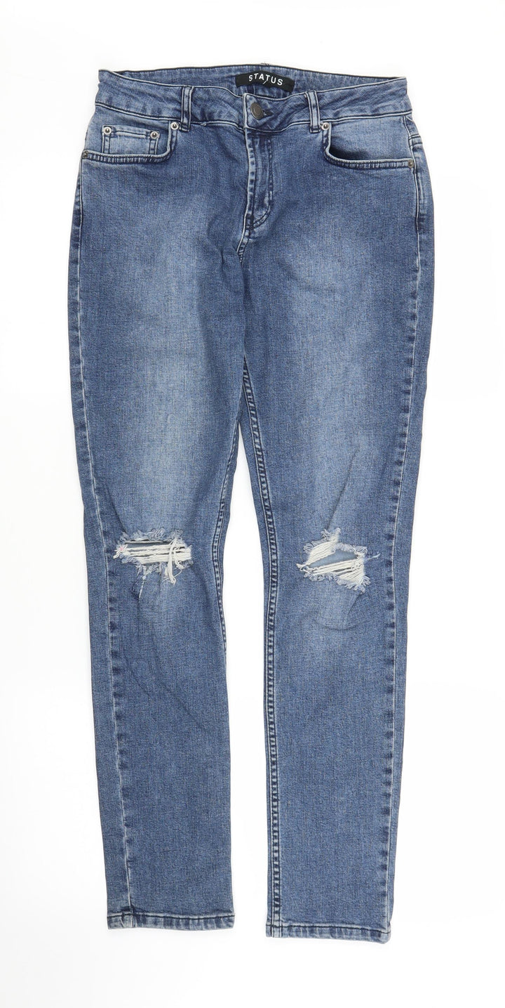 Status Womens Blue Denim Skinny Jeans Size S L29 in