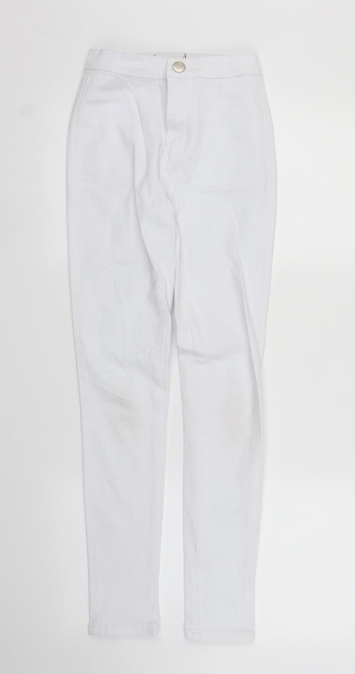 Preworn Womens White Denim Skinny Jeans Size XS L27 in