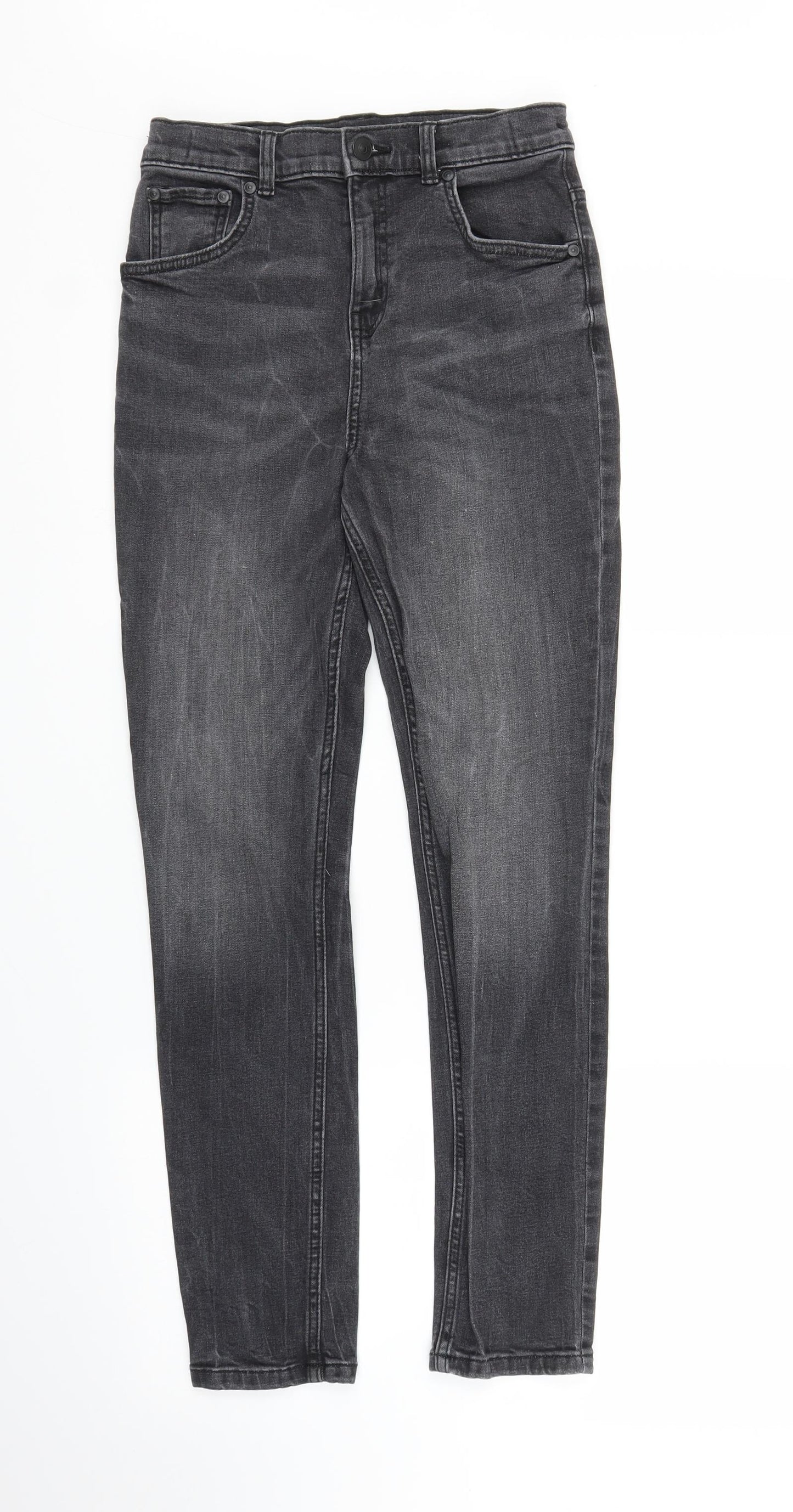 TU Girls Grey  Damask Skinny Jeans Size 13 Years