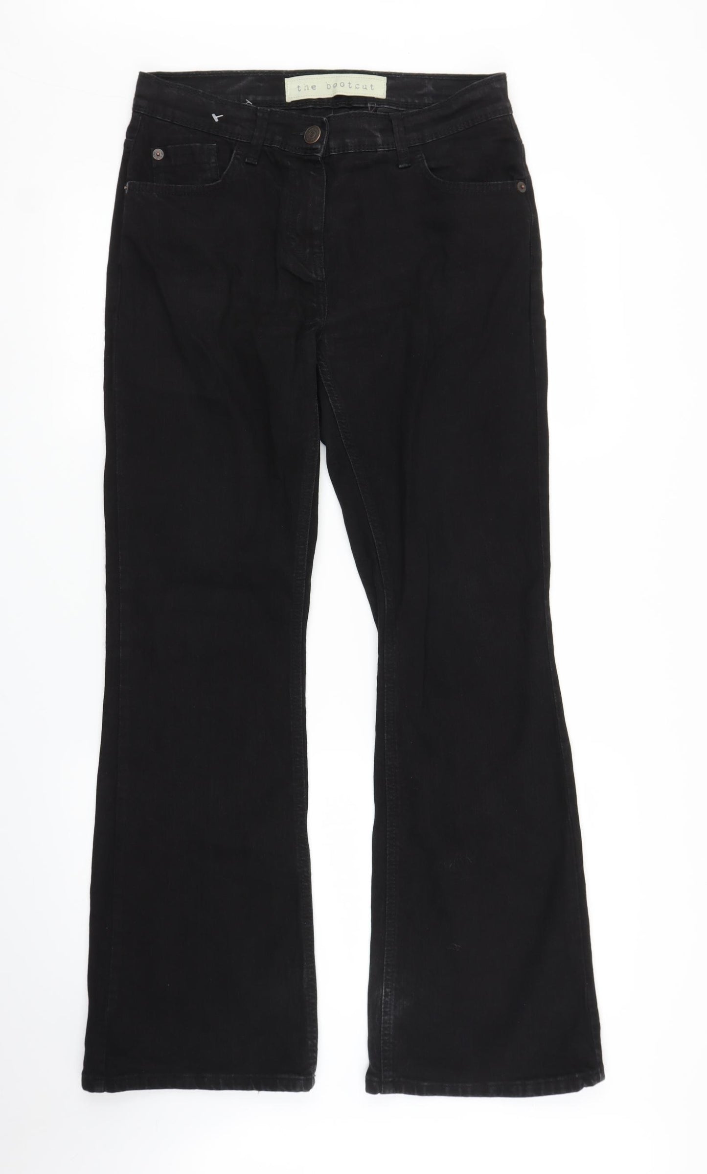 NEXT Womens Black  Denim Bootcut Jeans Size 12 L30 in