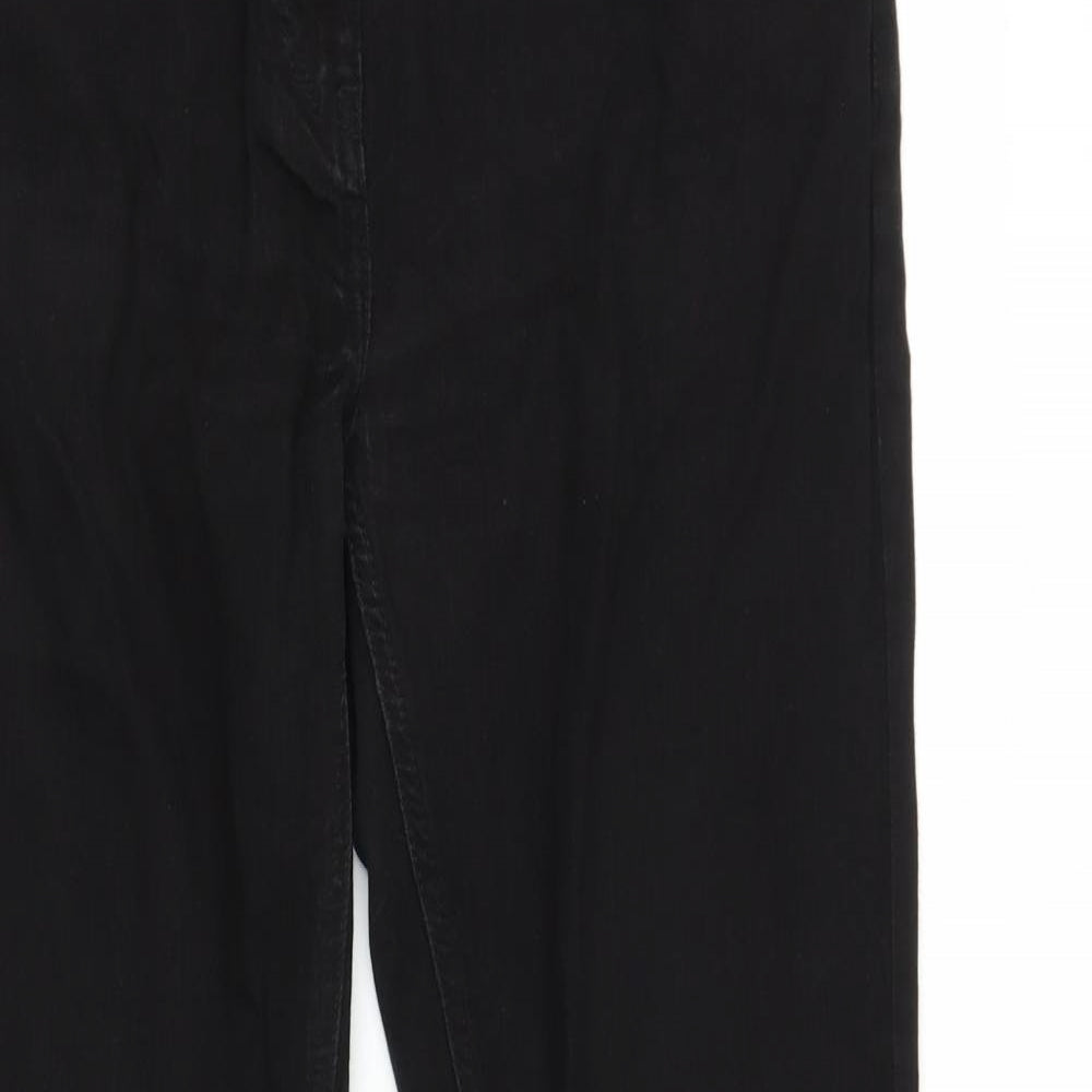 NEXT Womens Black  Denim Bootcut Jeans Size 12 L30 in