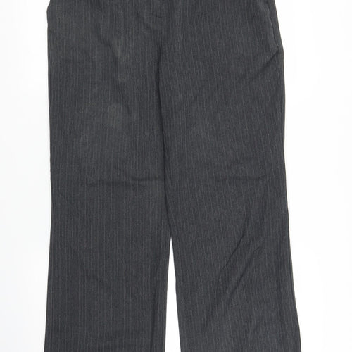 BM Womens Grey Striped  Trousers  Size 14 L26 in