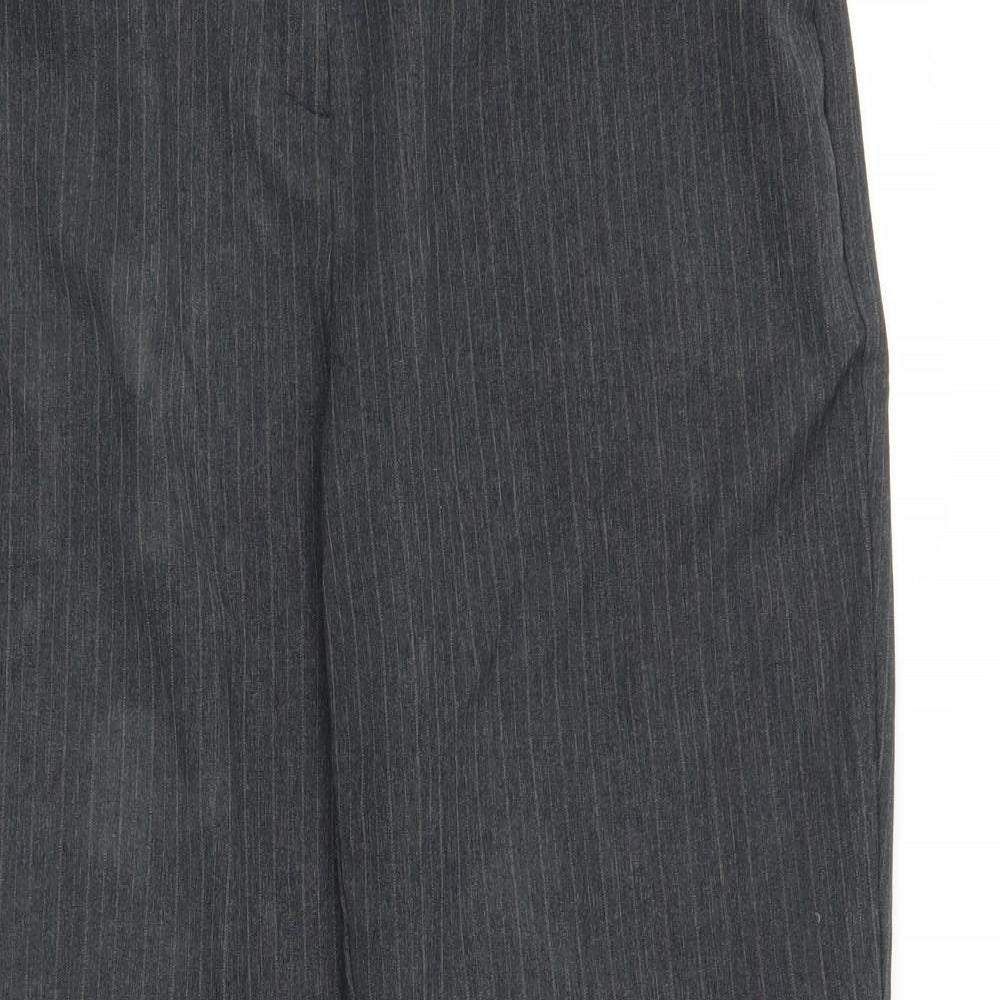 BM Womens Grey Striped  Trousers  Size 14 L26 in